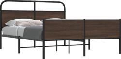 vidaXL barna tölgy színű fém ágykeret matrac nélkül 160 x 200 cm (3318709)