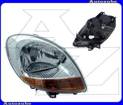 RENAULT KANGOO 1 2003.03-2008.01 Fényszóró jobb króm házas, sárga indexes (H4) (motor nélkül) DEPO 551-1145R-LDEMY