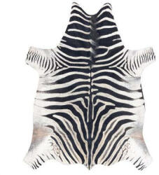 Zebra Szőnyeg mesterséges marhabőr, Zebra G5128-1 fehér fekete bőr 180x220 cm (C172)