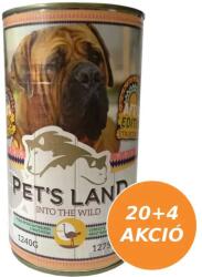 Pet's Land Pet s Land Dog Konzerv Strucchússal Africa Edition 24x1240g (16379)