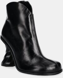 JW Anderson bőr csizma Twist Heel fekete, női, magassarkú, ANW43211A - fekete Női 41