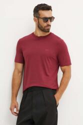 BOSS pamut póló bordó, férfi, sima, 50468347 - burgundia S - answear - 21 990 Ft