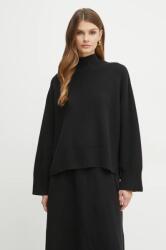 IVY & OAK gyapjú pulóver könnyű, női, fekete, IO113147 - fekete L