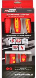 AWTools Szigetelt csavarhúzó készlet 5db-os (AW36985)