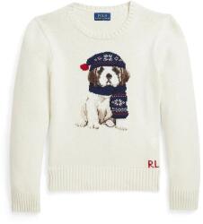 Ralph Lauren gyerek pamut pulóver bézs, 313951752001 - bézs 130-134