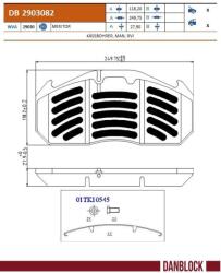 DANBLOCK set placute frana, frana disc DANBLOCK DB 2903082 (DB 2903082)