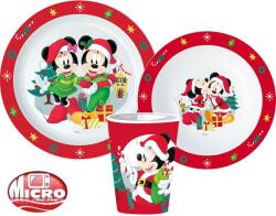 Disney Mickey és Minnie étkészlet, micro műanyag szett 260 ml-es pohárral Nr3