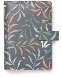 FILOFAX Kalendárium, gyűrűs, betétlapokkal, personal méret, FILOFAX „Botanical, sötétkék (NFX022645)