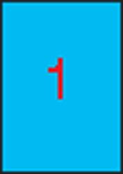 APLI Etikett, 210×297 mm, színes, APLI, kék, 100 etikett/csomag (LCA11839)