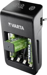 VARTA Elemtöltő, AA/AAA/9V, 4xAA 2100 mAh, LCD kijelző, VARTA „Plug (VTL15)