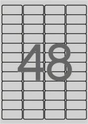 APLI Etikett, 45, 7×21, 2 mm, poliészter, időjárásálló, kerekített sarkú, APLI, ezüst, 4800 etikett/csomag (LCA12973)