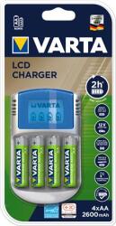 VARTA Elemtöltő, AA ceruza/AAA mikro, 4×2600 mAh AA, LCD kijelző, 12V USB, VARTA (VTL06) - becsiirodaker