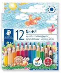 STAEDTLER Színes ceruza készlet, hatszögletű, félhosszú, STAEDTLER Noris 144, 12 különböző szín (TS14401NC12)