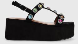 Kurt Geiger London velúr szandál Octavia Platform fekete, női, platformos, 9991300209, 8882290109 - fekete Női 40