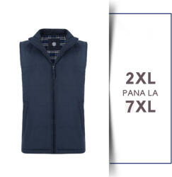 Kam Jeanswear Vesta matlasata cu gluga Buble bleumarin - 2XL 3XL 4XL 5XL 6XL 7XL