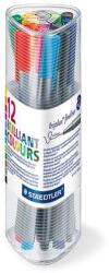 STAEDTLER Tűfilc készlet, 0, 3 mm, STAEDTLER "Triplus 334", 12 különbözõ szín (12 db) (TS334PR12)