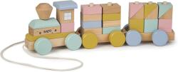 Saro Baby Jucarie din lemn, trenulet cu forme de construit, multicolor, Saro Baby (3341) - kidostore Trenulet