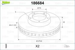 VALEO Disc frana VALEO 186684 (186684)