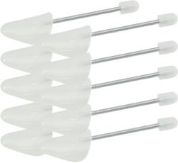 vidaXL Калъпи за обувки, 5 чифта, бели, EU 38-44, пластмаса (155250)