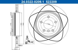 ATE Disc frana ATE PowerDisc 24.0322-0209.1 (24.0322-0209.1)