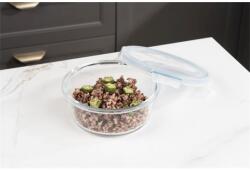 TOO KT-89 üveg 650 ml-es hőálló kerek ételtároló csatolható műanyag tetővel (KT-89) - officedepot