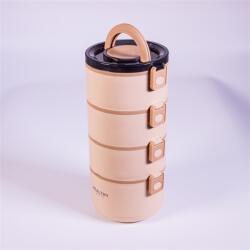 TOO KT-114-BE bézs műanyag ételhordó, 15×15×33 cm (KT-114-BE)