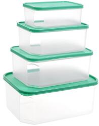 TOO KT-144 4 db-os téglalap ételtároló doboz szett 800ml+1.800ml+2.800ml+4.800ml (KT-144) - officedepot