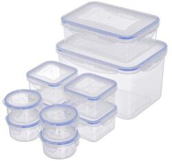 TOO KT-143 10db-os ételtároló doboz szett, 4x180ml, 4x400ml, 1x1.500ml, 1x4.200ml (KT-143) - officedepot