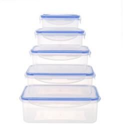 TOO KT-140 5 db-os téglalap ételtároló doboz szett 240ml+500ml+1.000ml+1.500ml+2.500ml (KT-140) - officedepot