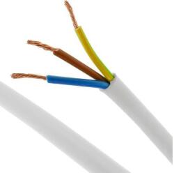  MT 3x4 mm2 kábel sodrott réz vezeték fehér CSAK TEKERCSBE /100m/ H05VV-F (H05VV-F3x4)