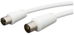  Szerelt koax kábel 3m vezetékkel fehér (koax dugó-koax aljzat) 20124 (20124)