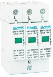 Elmark túlfeszültség korlátozó-levezető 3P B 40kA AC SPD-B40/3p 64304 (64304)