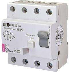 ETI 4P Fi relé 40A 100mA AC érintésvédelmi relé EFI-4 AC 40/0.1 Áram- védőkapcsoló 2063143 (002061622)