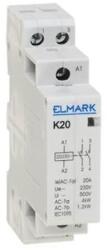 Elmark K széria moduláris kontaktor mágneskapcsoló K20 25A 230V AC 2NC 23014 (23014)