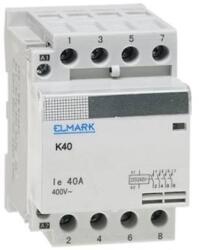 Elmark K széria moduláris kontaktor mágneskapcsoló K40 25A 230V AC 4NO 23412 (23412)