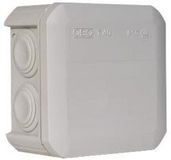 OBO Betterman Kötődoboz műanyag falon kívüli 90x 90x 52mm IP55 vszürke lángállóság 650 C fokig OBO 2007045 (2007045)