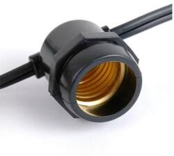 OPTONICA sorolható kültéri fényfüzér 15db E27 foglalattal 14.4m IP65 230V 5052