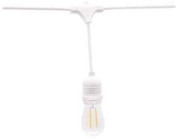 OPTONICA sorolható kültéri fényfüzér fehér 10db E27 foglalattal 6m IP65 230V OT5055