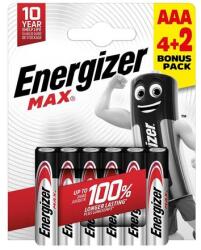 Energizer Max alkáli mikro ceruza elem AAA 4+2db/bliszter (EMAAAB4+2N)