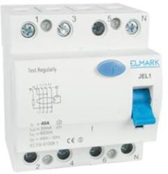ELMARK 4P Fi-relé 25A 100mA AC érintésvédelmi relé áramvédő kapcsoló 40422 (40422)