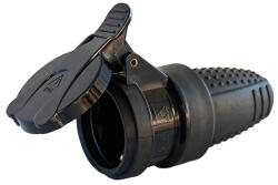 Anco Commel gumi lengő dugalj csatlakozóaljzat csapfedeles fekete 16A IP44 291302 / 321639 (321639)