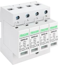 Tracon T2 AC típusú túlfeszültség levezető, cserélhető betéttel ESPD2-40-4P (ESPD2-40-4P)