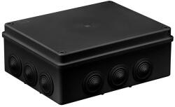 PW Pawbol falon kívüli kötődoboz gumi bevezetővel 240x190x90 mm műanyag fekete UV-álló IP65 S-BOX 506C (S-BOX 506C)