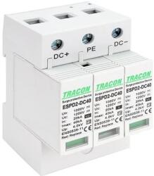 Tracon T2 DC típusú túlfeszültség levezető, cserélhető betéttel ESPD2-DC40-1000 (ESPD2-DC40-1000)