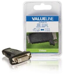 Valueline Nagy Sebességű HDMI Adapter Ethernettel HDMI Aljzat - DVI-D 24+1-Pólusú Aljzat Fekete (VLVB34911B)