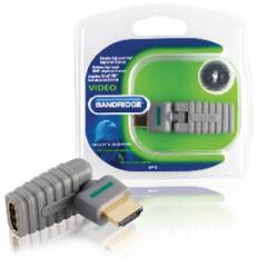 Bandridge Nagy Sebességű HDMI Adapter Ethernettel Forgatható HDMI Csatlakozó - HDMI Aljzat Szürke (BVP103)