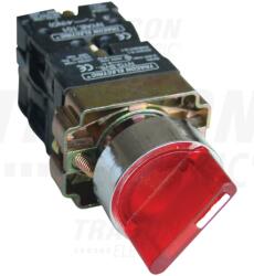 Tracon Tokozott világítókaros kapcsoló, piros, LED, 3állású, izzó n. 1×NC+1×NO, 3A/400V AC, IP44 (NYGBK3465PT) - kontaktor