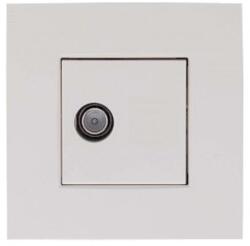 Hirschmann EDB02 CN Coax TV socket , incl. central plate and cover 9010 Niko , Telenet /VOO (695020779)