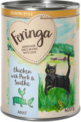 Feringa 24x400g Feringa Country Style Menü Csirke, tőkehal, sertés nedves macskatáp