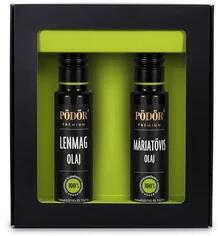 Pödör Egészség ajándékcsomag - Nagy díszdobozban (Lenmagolaj 250 ml + Máriatövis olaj 250ml)